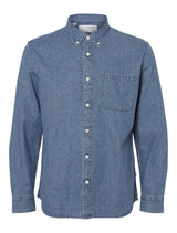 Selected Homme - Long-Sleeved Denim Shirt - Denim Blue