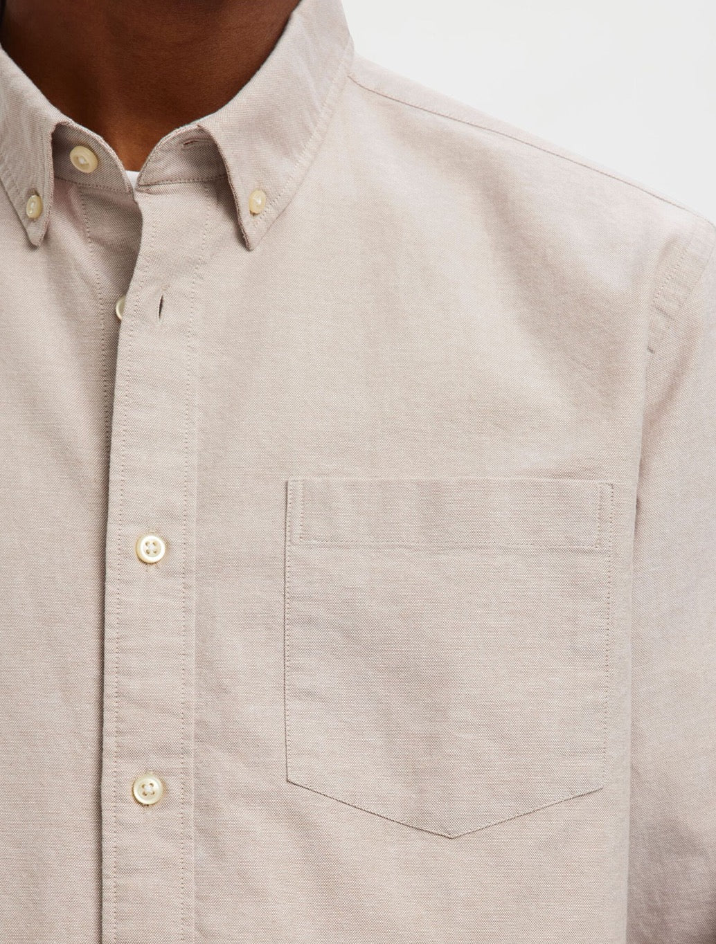 Selected - Rick Oxford Shirt - Light Beige