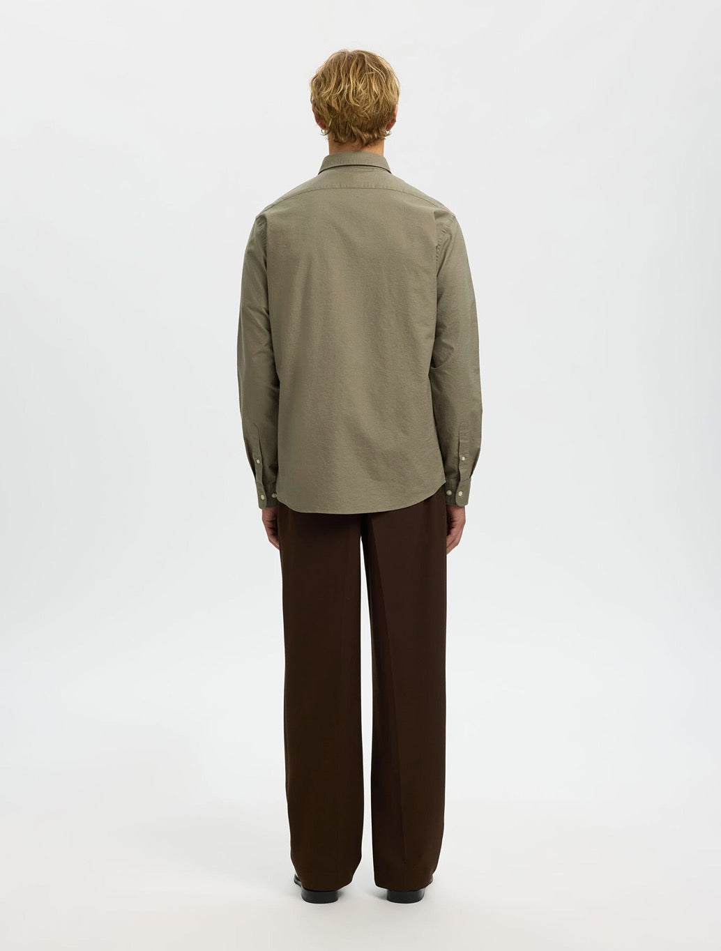 Selected - Rick Oxford Shirt - Light Khaki