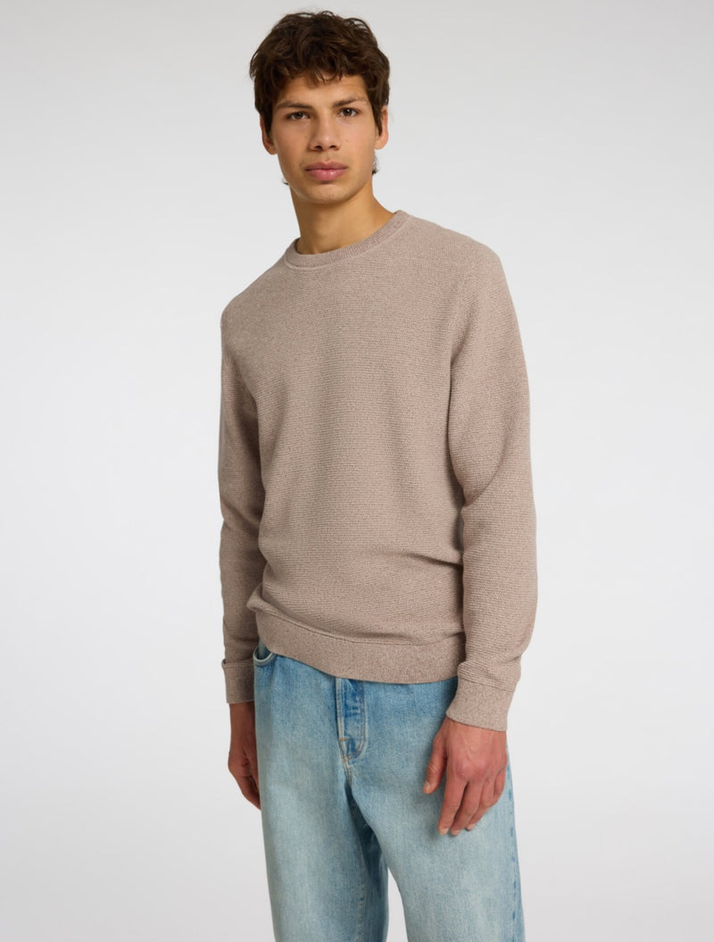 Selected Homme - Ross Crew Knit Jumper - Beige