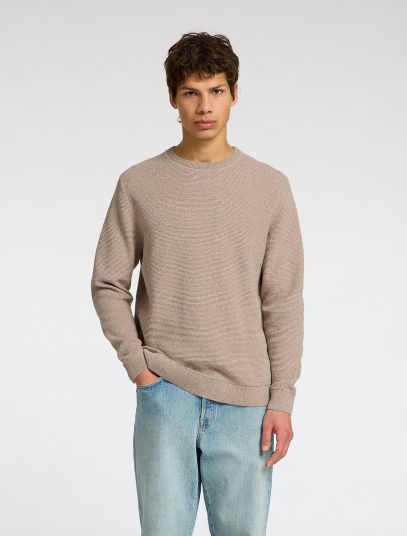 Selected Homme - Ross Crew Knit Jumper - Beige