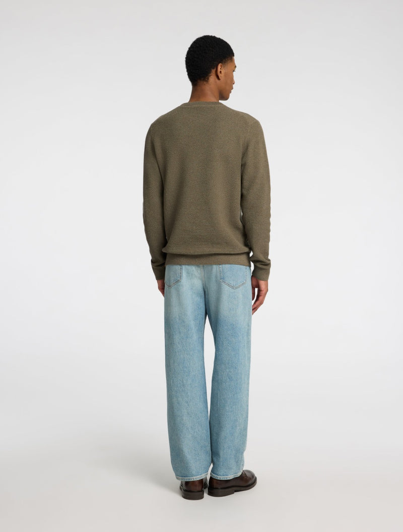 Selected Homme - Ross Crew Knit Jumper - Khaki