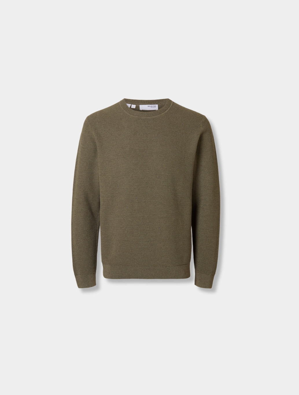 Selected Homme - Ross Crew Knit Jumper - Khaki