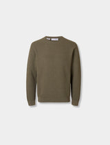 Selected Homme - Ross Crew Knit Jumper - Khaki