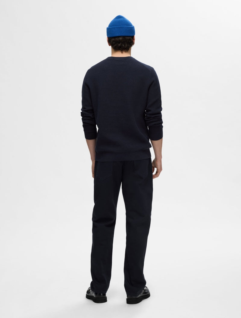 Selected Homme - Ross Crew Knit Jumper - Navy