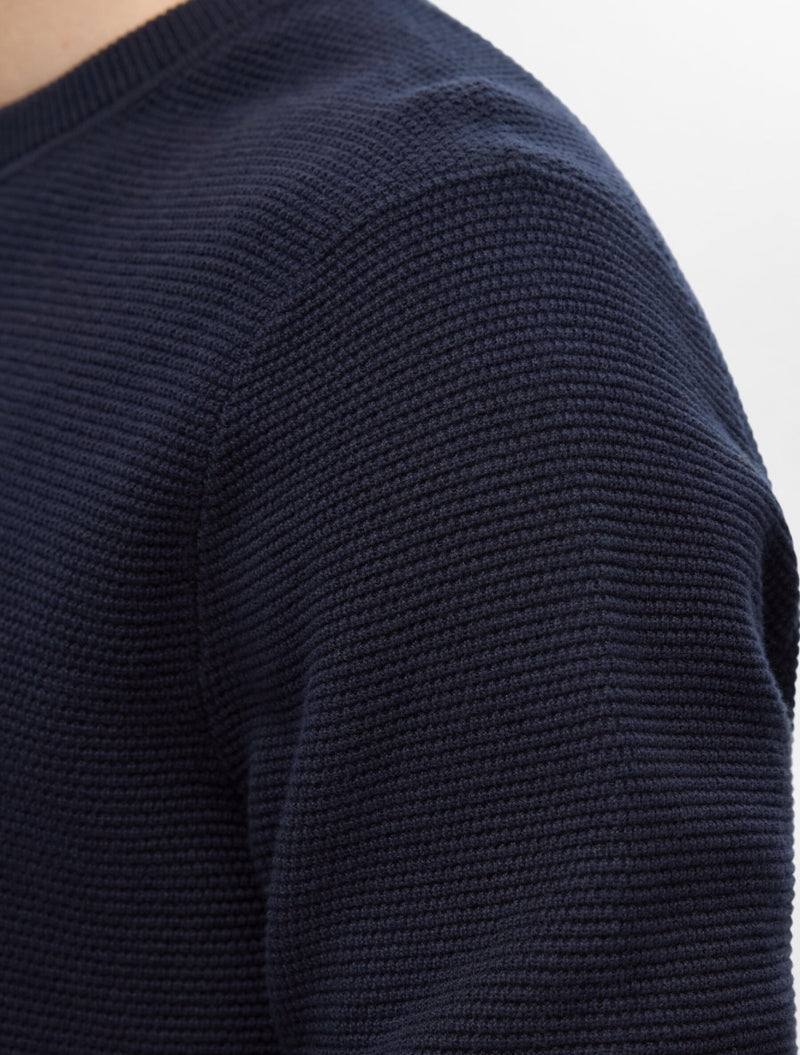 Selected Homme - Ross Crew Knit Jumper - Navy