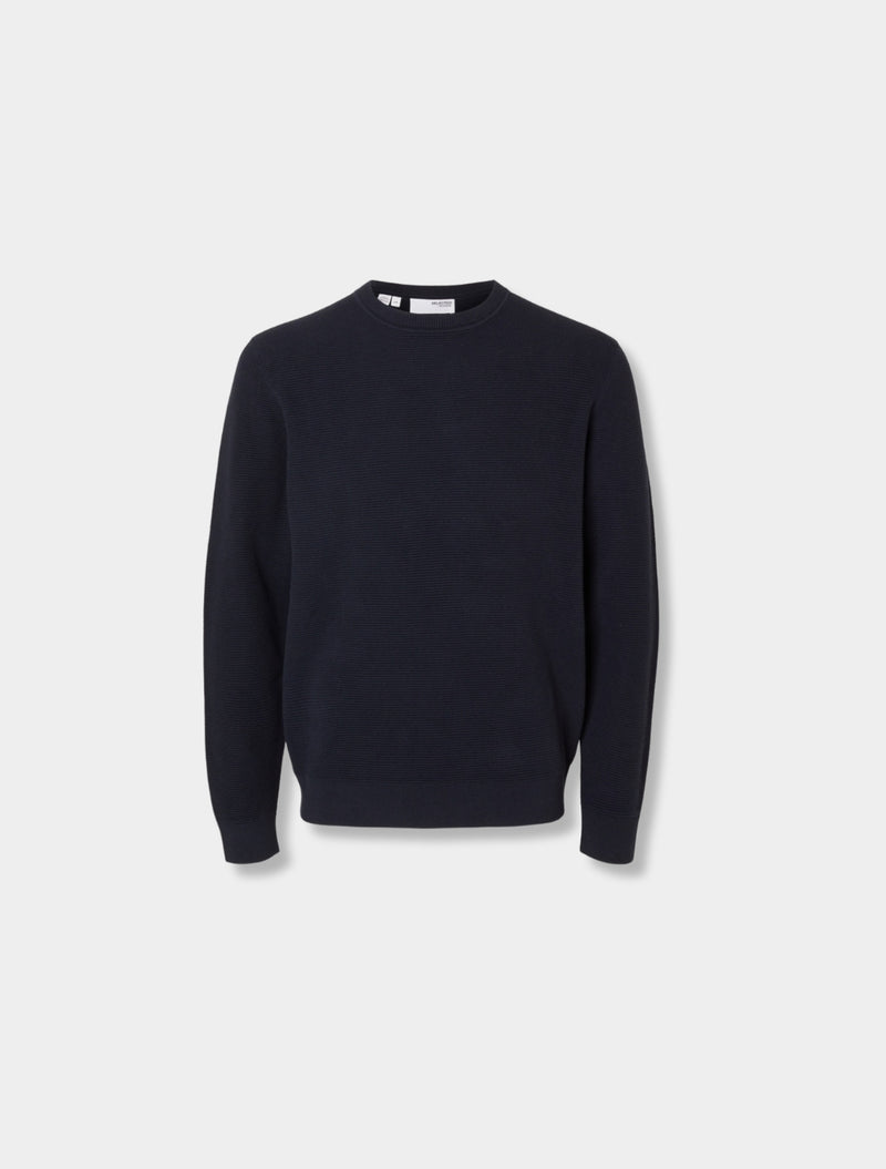 Selected Homme - Ross Crew Knit Jumper - Navy