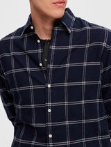 Selected Homme - Slim Owen Flannel Shirt - Navy Check