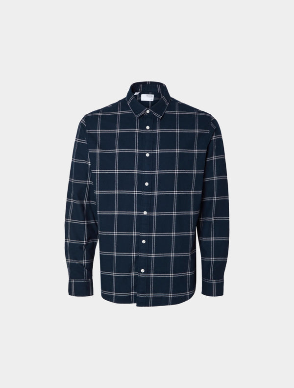 Selected Homme - Slim Owen Flannel Shirt - Navy Check