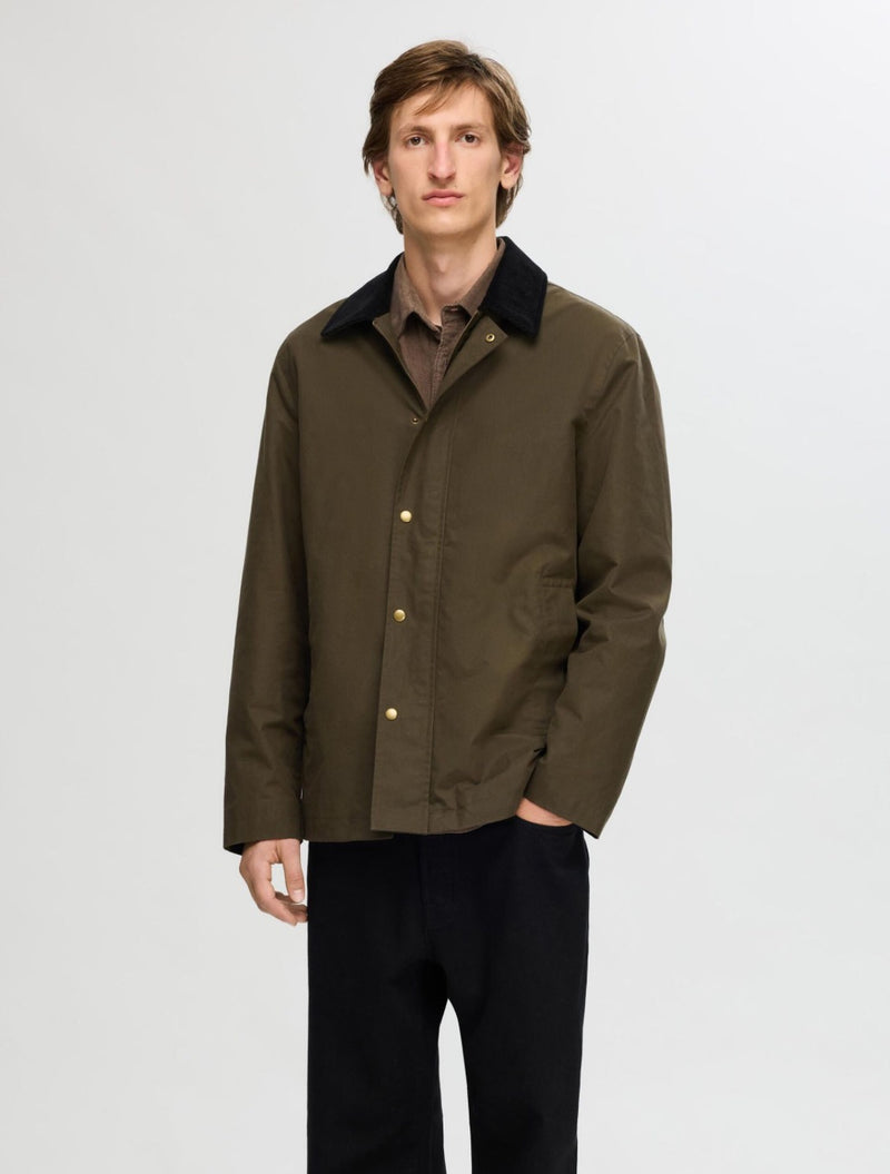 Selected Homme - Walter Waxed Jacket - Khaki