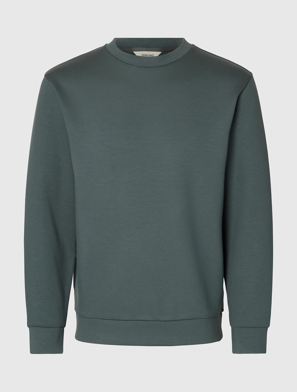 Selected Manuel Viscose Blend Sweatshirt in Light Green