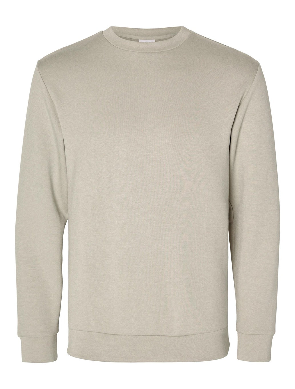 Selected Manuel Viscose Blend Sweatshirt in Sand