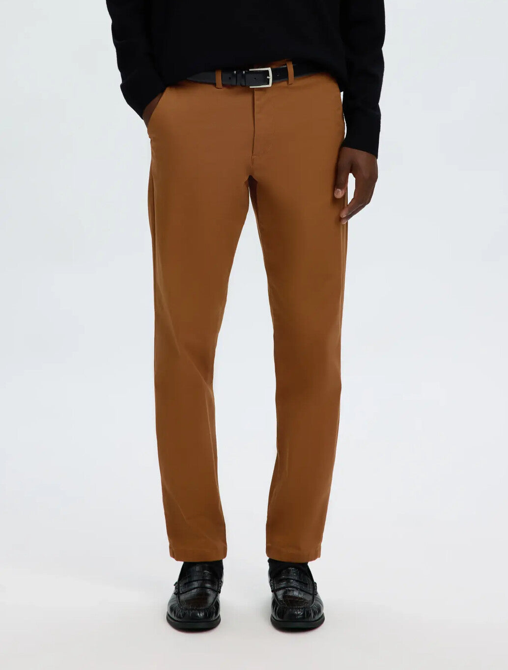 Selected - Miles Slim Fit Chino in Brown