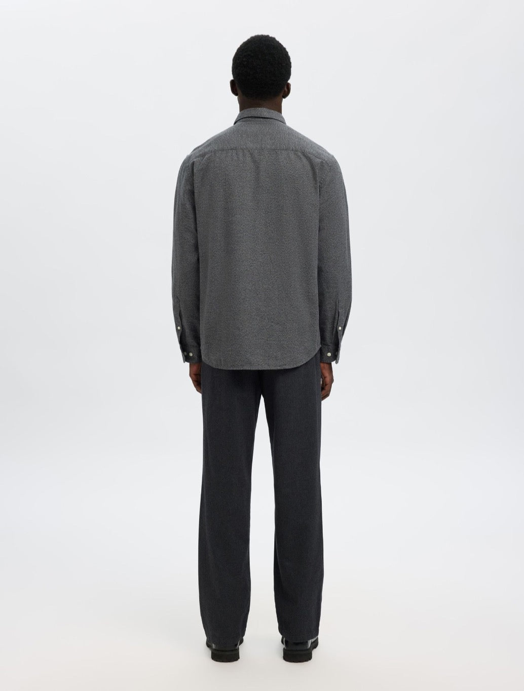 Selected - Noah Brushed Shirt - Black