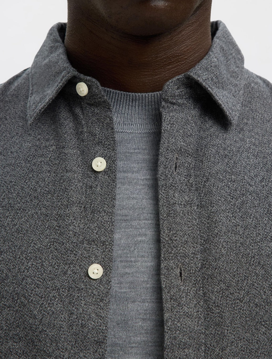 Selected - Noah Brushed Shirt - Black