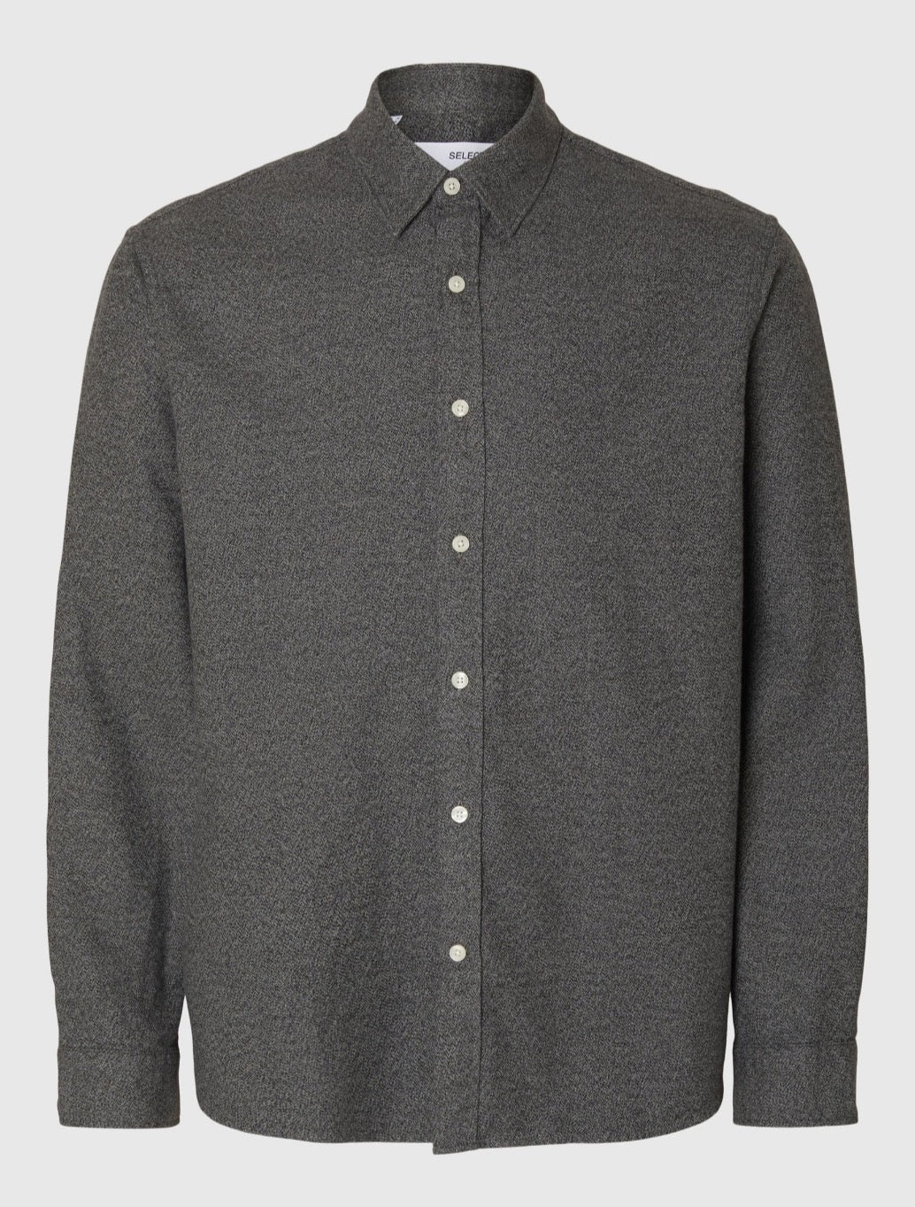 Selected - Noah Brushed Shirt - Black