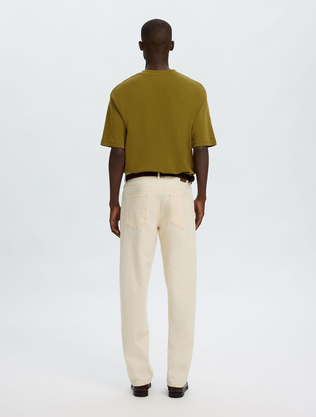 Selected Oscar Loose Fit T-Shirt in Green