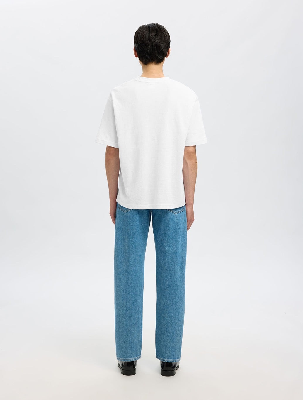 Selected Oscar Loose Fit T-Shirt in White