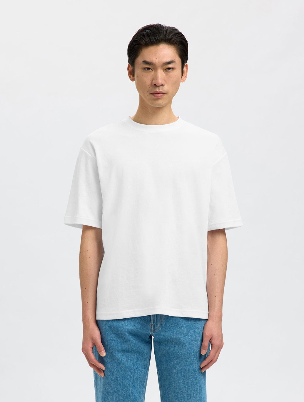 Selected Oscar Loose Fit T-Shirt in White