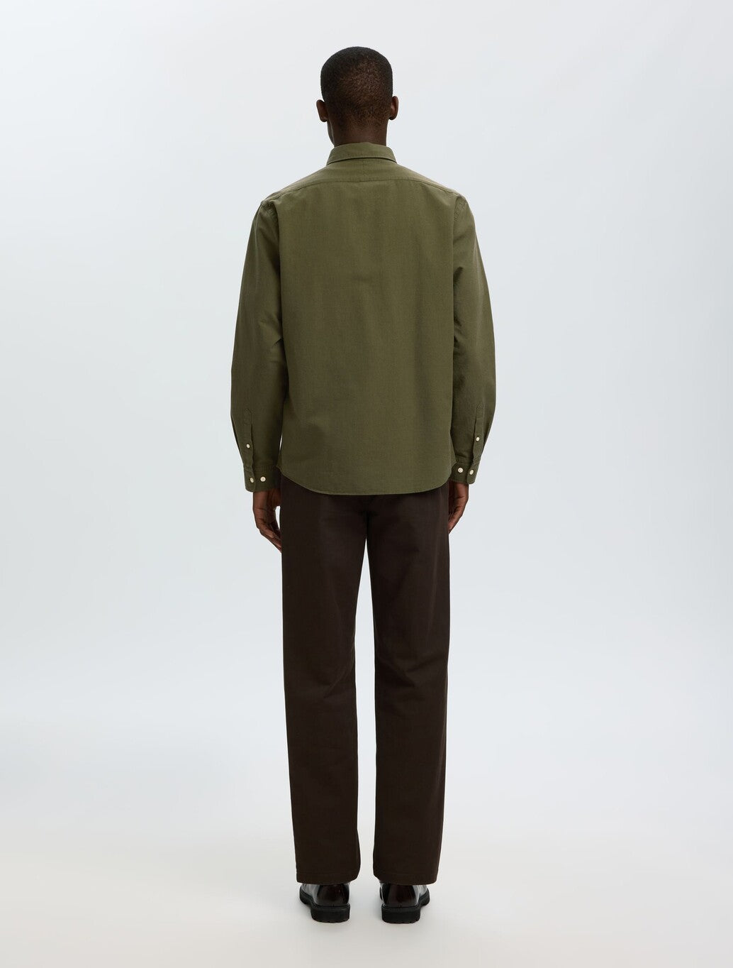 Selected Rick Oxford Shirt in Dark Green