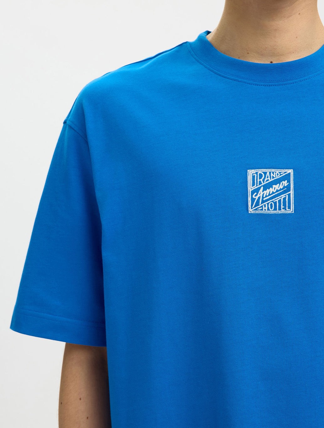 Selected Brock Relaxed Fit T-Shirt - Blue