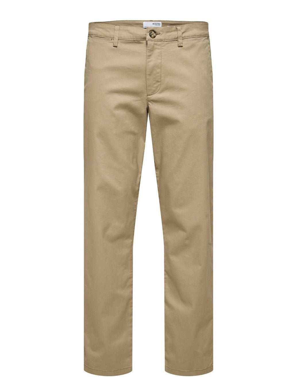 Selected Straight Miles Flex Chinos in Beige