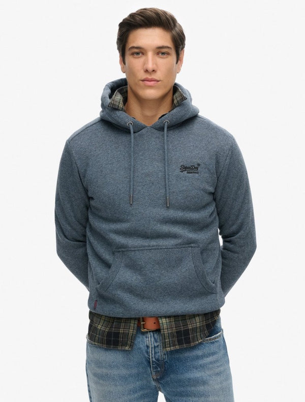 Superdry - Essential Logo Hoodie - Blue Flek