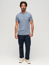 Superdry - Organic Cotton Vintage Logo Embroidered T-shirt - Blue Fleck