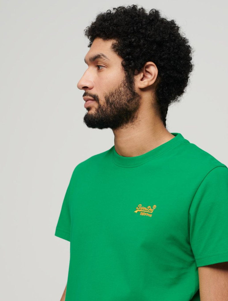 Superdry - Organic Cotton Vintage Logo Embroidered T-shirt - Green