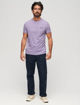 Superdry - Organic Cotton Vintage Logo Embroidered T-shirt - Light Purple