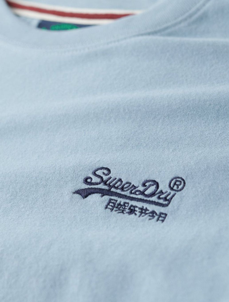 Superdry - Organic Cotton Vintage Logo Embroidered T-shirt - Sky
