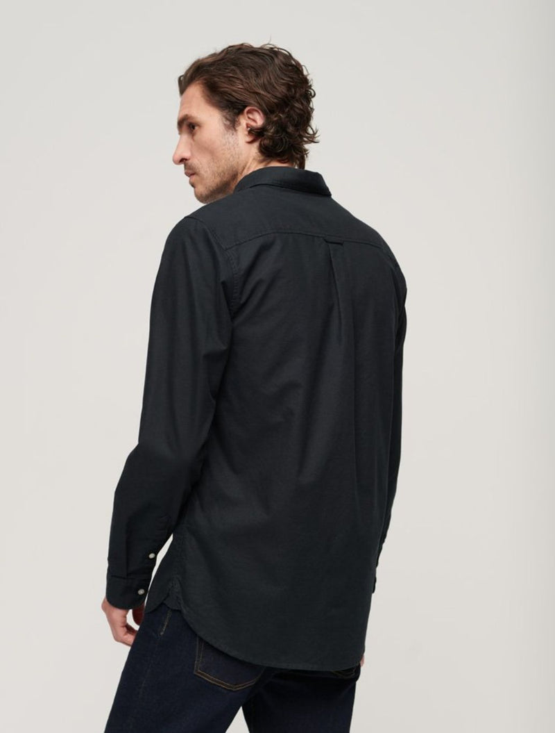 Superdry - Organic Cotton Long Sleeve Oxford Shirt - Navy