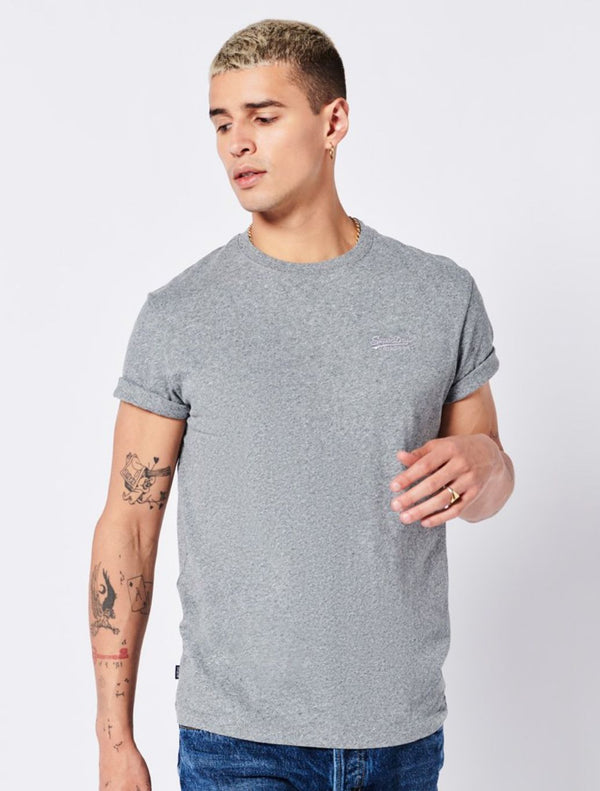 Superdry - Organic Cotton Vintage Logo Embroidered T-shirt - Grey