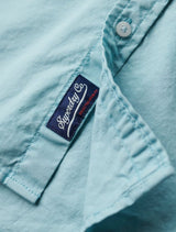 Superdry - Overdyed Organic Cotton Long Sleeve Shirt - Sky Blue