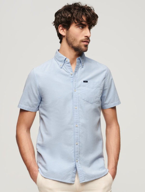 Superdry - Oxford Short Sleeve Shirt - Light Blue