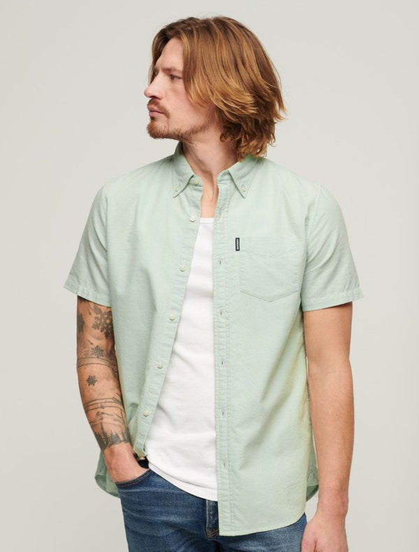 Superdry - Oxford Short Sleeve Shirt - Light Green