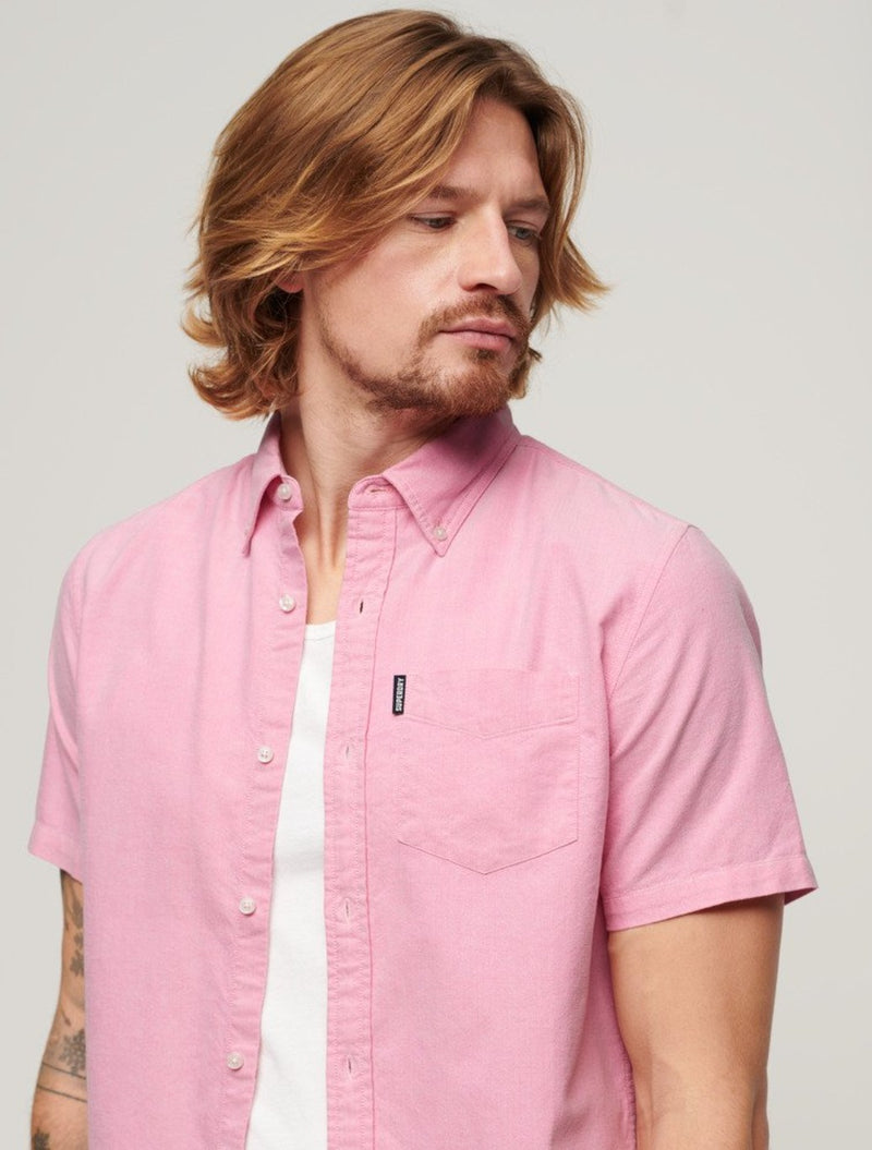 Superdry - Oxford Short Sleeve Shirt - Light Pink