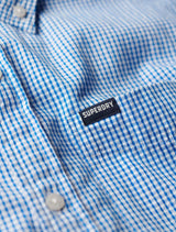 Superdry - Seersucker Short Sleeve Shirt - Blue Check