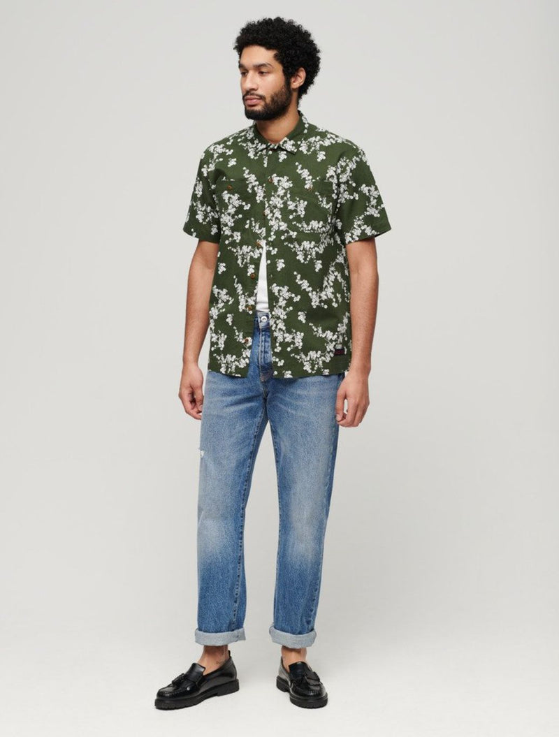 Superdry - Short Sleeve Beach Shirt - Green
