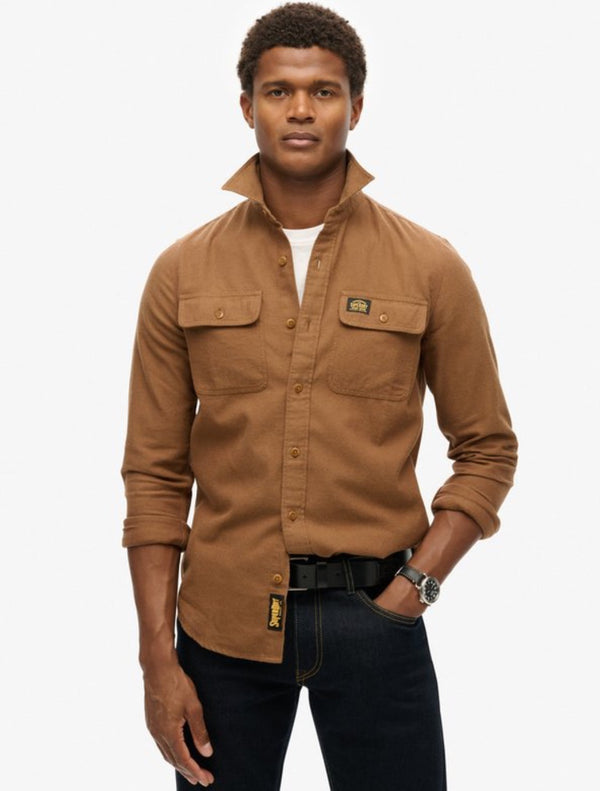 Superdry - Trailsman Relaxed Fit Overshirt - Light Brown