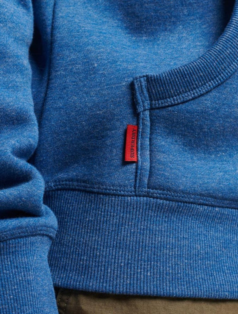 Superdry - Vintage Logo Embroidered Zip Hoodie - Blue