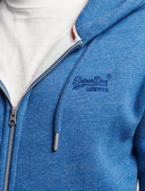 Superdry - Vintage Logo Embroidered Zip Hoodie - Blue