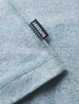 Superdry - Organic Cotton Vintage Logo Embroidered Henley Top - Denim blue