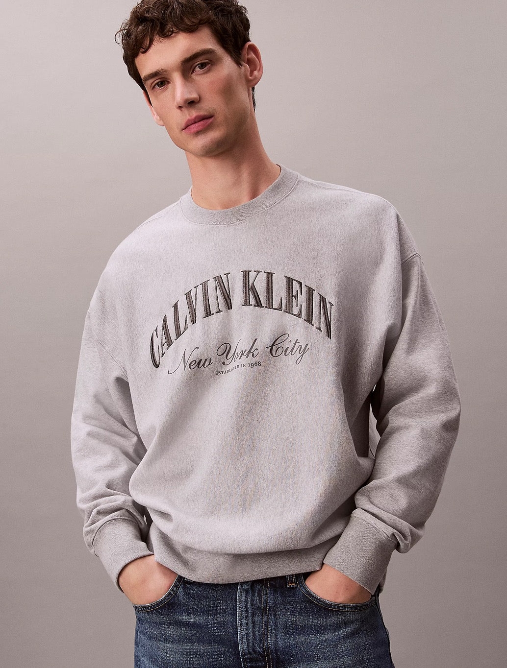 Calvin Klein NYC Logo Sweatshirt - Grey