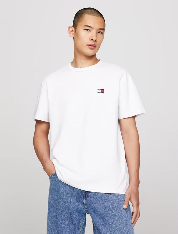 Tommy Jeans - Tommy Badge Crew Neck T-Shirt - White