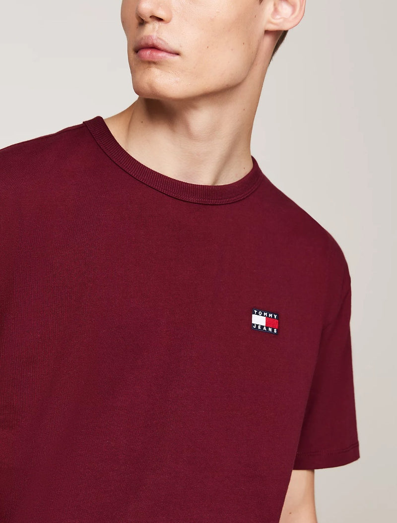 Tommy Jeans - Tommy Badge Crew Neck T-Shirt - Wine