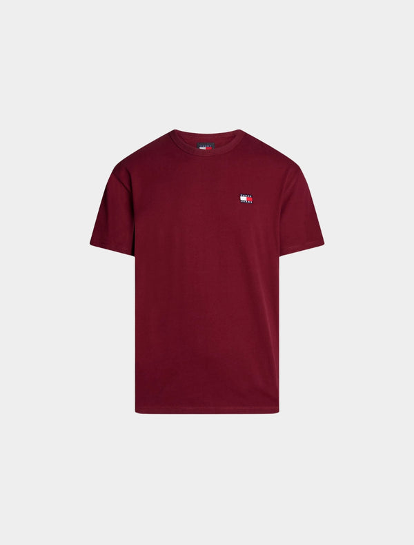 Tommy Jeans - Tommy Badge Crew Neck T-Shirt - Wine