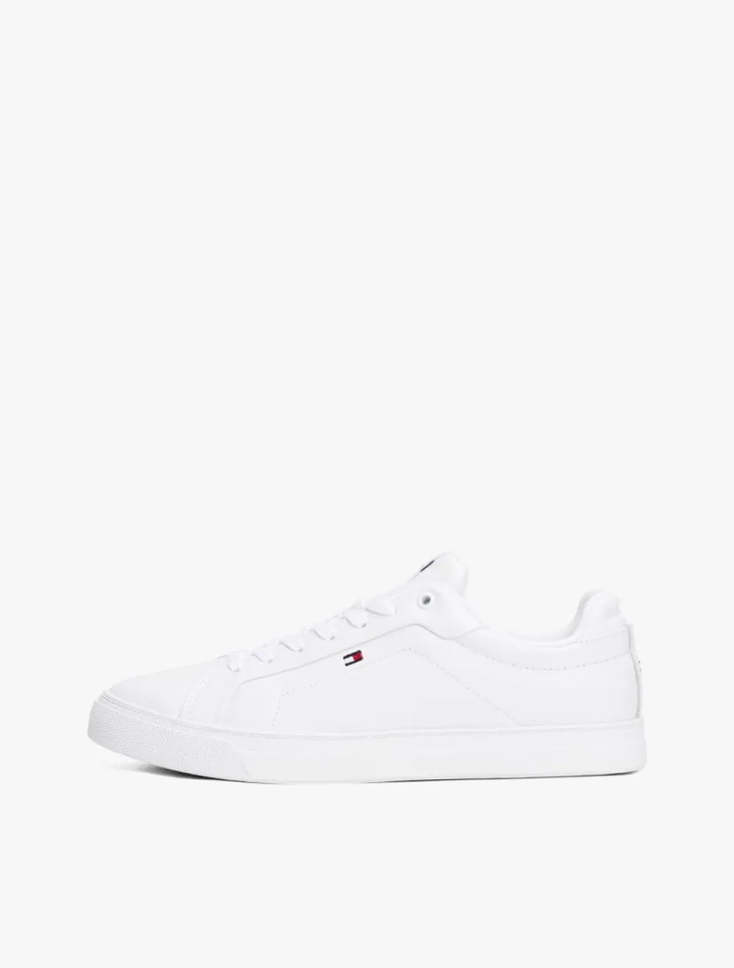 Tommy Hilfiger Essential Leather Lace-Up Trainers - White