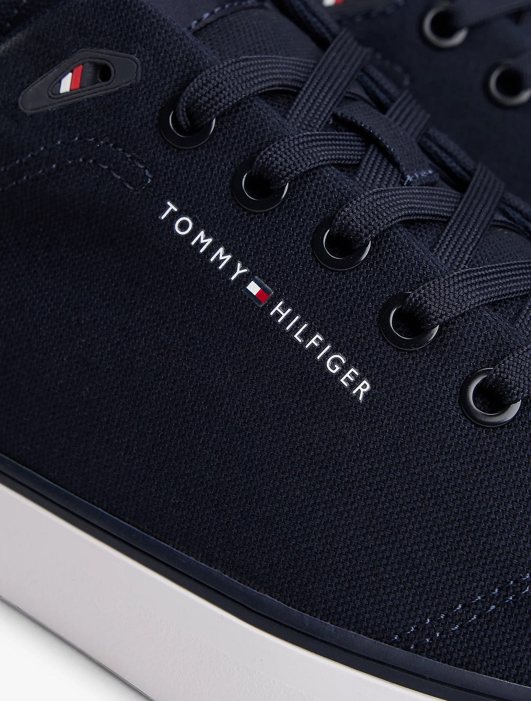 Tommy Hilfiger - Logo Canvas Trainers - Navy