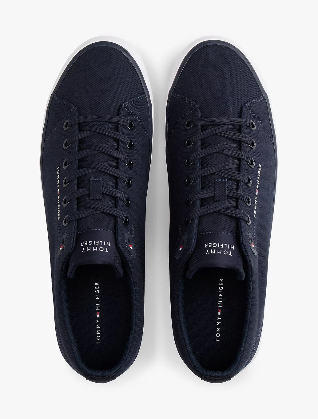 Tommy Hilfiger - Logo Canvas Trainers - Navy